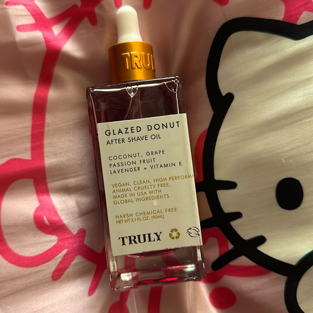 Truly glazed donut after shave oil